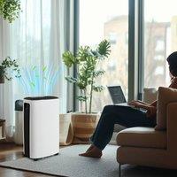 HOMCOM 16L/Day Dehumidifier for Home Damp, Mould, Laundry Drying, White