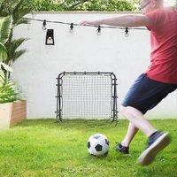 HOMCOM Outdoor Rebounder Net Football Goal Training Target Goal in Black | Size: 100cm
