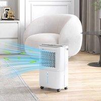 HOMCOM 12L/Day Small Dehumidifier for Home Damp, with Humidity Light in White