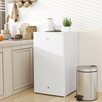 HOMCOM 91 Litre Freestanding Under Counter Fridge with Lock, 47.5cm Wide in White