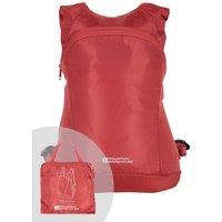 Mountain Warehouse Water Resistant Webbed Shoulder Straps Packaway Backpack in Burgundy