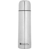 Mountain Warehouse 500ml Stylish Compact Outdoor Durable Stainless Steel Travel Flask in Silver