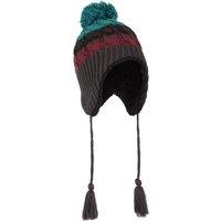Mountain Warehouse Men Extra Warm and Cosy Sherpa Fur Lined Knitted Comfy Trapper Pom Hat in Grey