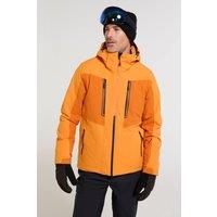 Mountain Warehouse Men 'Phase Extreme' Waterproof Breathable Detachable Snow Skirt Ski Jacket in Amber | Size: 4X-Large
