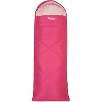 Mountain Warehouse 'Summit' Lightweight Warm Outdoor Mini Zip Up Square Sleeping Bag in Bright Pink