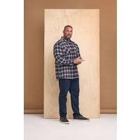 BadRhino Men Check Print Long Sleeve Flannel Shirt in Red | Size: X-Large