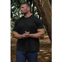 BadRhino Men Textured Short Sleeve T-Shirt in Black | Size: 7-8X-Large