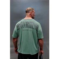 BadRhino Men Mens Acid Wash T-Shirt in Green | Size: X-Large