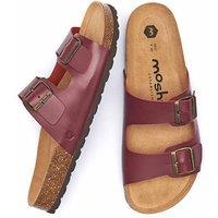 Moshulu Men 'Munich Waxy' Slip On Mule Cork Sandals in Red | Size: 9