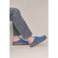 Moshulu Men 'Rowan' Men's Felt Slippers in Blue | Size: 10