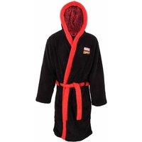 Marvel Comics Men Classic Logo Dressing Gown in Black | Size: Large/X-Large