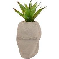 Disney Marvel Iron Man Planter With Faux Plant in Grey