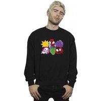 Marvel Men Spidey And His Amazing Friends Faces Sweatshirt in Black | Size: Medium