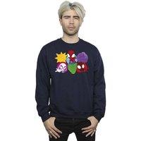Marvel Men Spidey And His Amazing Friends Faces Sweatshirt in Navy | Size: large