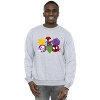 Marvel Men Spidey And His Amazing Friends Faces Sweatshirt in Grey | Size: 2X-large