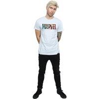 Marvel Men Comics Infill Logo T-Shirt in Grey | Size: 2X-large