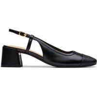 Clarks Women Nyta 45 Sling Black Combination Leather Heels,Pumps,Court Shoes | Size: 6-Standard Fit