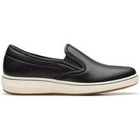 Clarks Women Brinkley Sky Zoe Black Slip Ons | Size: 7-Standard Fit