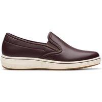 Clarks Women Brinkley Sky Zoe Merlot Slip Ons in Red | Size: 3-Standard Fit
