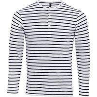 Premier Men Long John Roll Sleeve T-Shirt in Off White | Size: 2X-large