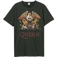 Amplified Men Royal Crest Queen T-Shirt in Charcoal | Size: X-Large