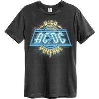 Amplified Men High Voltage Neon AC DC T-Shirt in Charcoal | Size: Medium