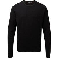 Premier Men Knitted Cotton Crew Neck Sweatshirt in Black | Size: large