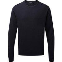 Premier Men Knitted Cotton Crew Neck Sweatshirt in Navy | Size: large