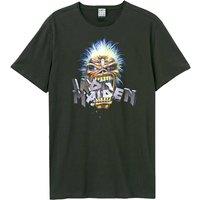 Amplified Men Chomp Iron Maiden T-Shirt in Charcoal | Size: X-Large