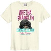 Amplified Men Cobo Arena Aretha Franklin Vintage T-Shirt in White | Size: X-Large