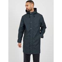 Brave Soul Men Rubberised Hooded Parka Style Jacket in Khaki | Size: X-Large