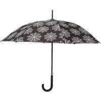 Something Different Men Spider Web All-Over Print Stick Umbrella in Black