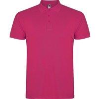 ROLY Men Star Short-Sleeved Polo Shirt in Cerise | Size: 2X-large