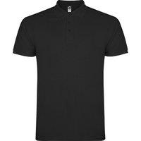 ROLY Men Star Short-Sleeved Polo Shirt in Black | Size: Medium