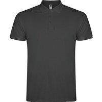 ROLY Men Star Short-Sleeved Polo Shirt in Jet Black | Size: X-Large
