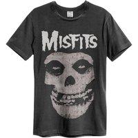 Amplified Men Crew Misfits T-Shirt in Charcoal | Size: X-Small