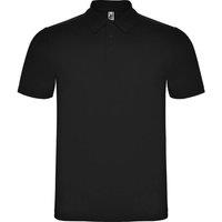 ROLY Men Austral Short-Sleeved Polo Shirt in Black | Size: 3X-Large