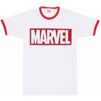Marvel Comics Men Logo T-Shirt in White | Size: X-Large