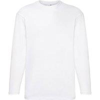Fruit of the Loom Men Valueweight Long-Sleeved T-Shirt in White | Size: 3X-Large