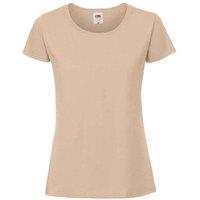 Fruit of the Loom Men Iconic Ringspun Cotton T-Shirt in Light Brown | Size: X-Small