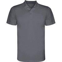ROLY Men Monzha Short-Sleeved Polo Shirt in Dark Grey | Size: 3X-Large