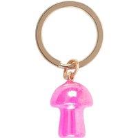 Something Different Aura Mushroom Crystal Keyring in Pink