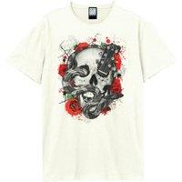 Amplified Men Snake And Strings T-Shirt in White | Size: Small