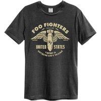 Amplified Men One By One Foo Fighters T-Shirt in Charcoal | Size: 3X-Large