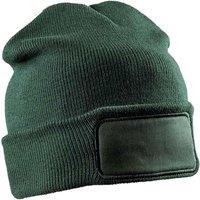 Result Men Printers Double Knit Beanie in Bottle Green