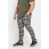 BadRhino Men Camo Print Cargo Trousers in Grey | Size: 52R