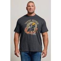 BadRhino Men 'West Rodeo' Graphic T-Shirt in Grey | Size: 4X-Large