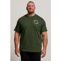 BadRhino Men Circle Logo T-Shirt in Green | Size: 3X-Large