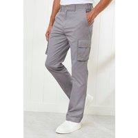 Cotton Traders Men Cargo Comfort Trousers in Pale Grey | Size: 48R