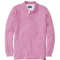Cotton Traders Men Long Sleeve Polo Shirt in Pink | Size: 4X-Large